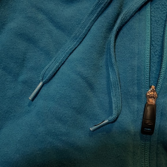 Turquoise Oakley Womens zip up hooded jacket with sleeve print size medium - Picture 8 of 14